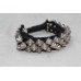 Antique Vintage Original Tribal Handmade Solid Silver Bracelet with Black Thread